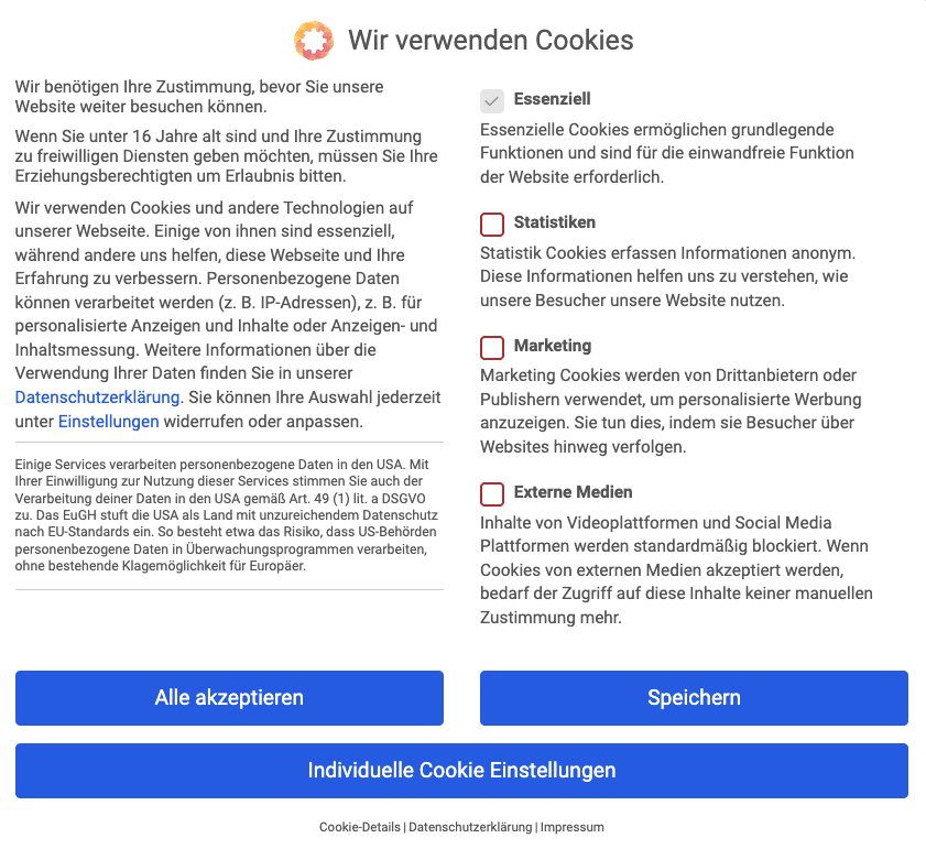 borlabs cookie consent banner